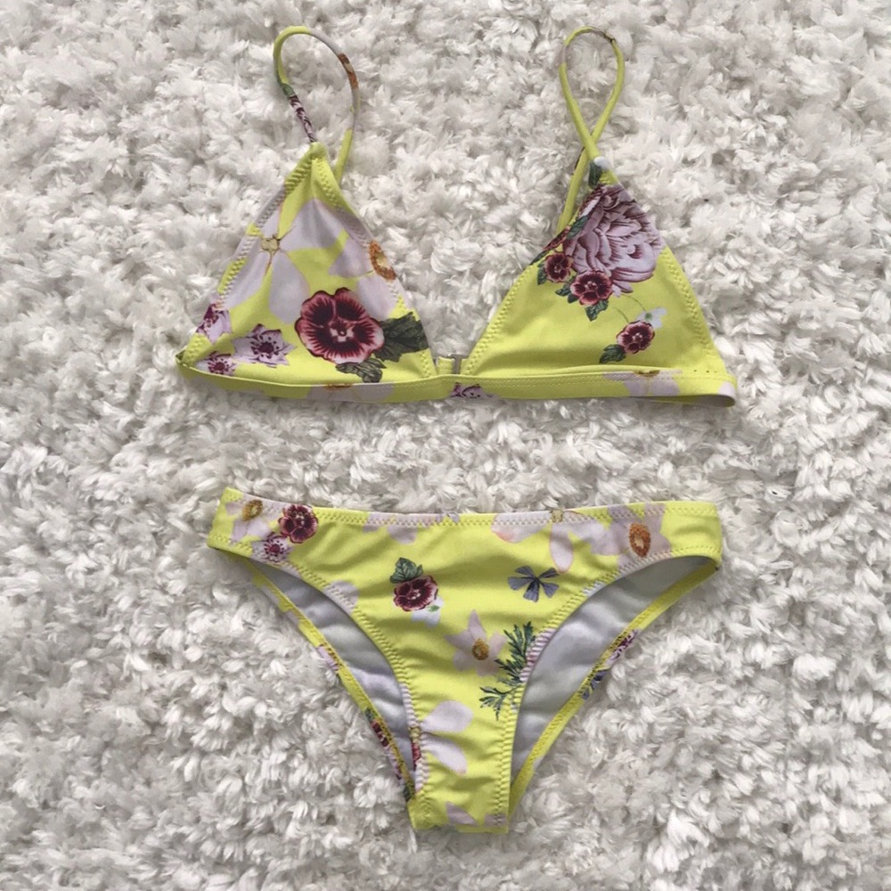 ZAFUL yellow floral bikini